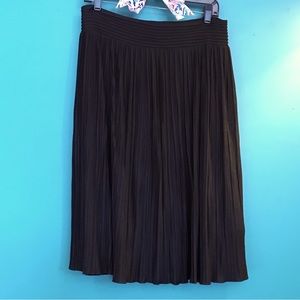 CLEARANCE Black Calvin Klein CRINKLE PLEAT SKIRT